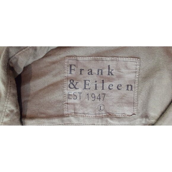 FRANK & EILEEN BARRY JERSEY KNIT BUTTON UP SHIRT IN THYME SIZE L - Picture 5 of 6